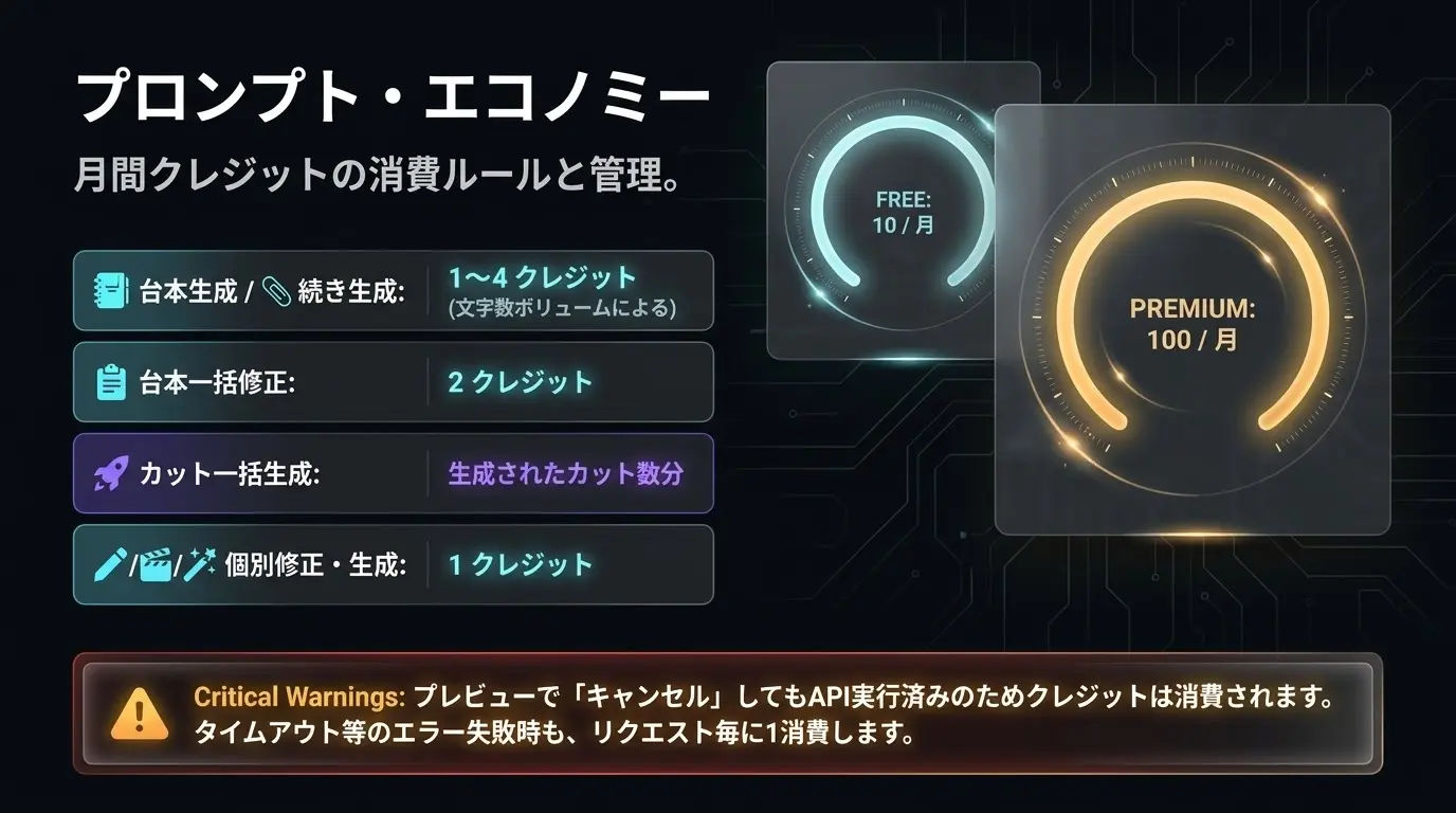 機能別プロンプト消費数の一覧ビジュアル